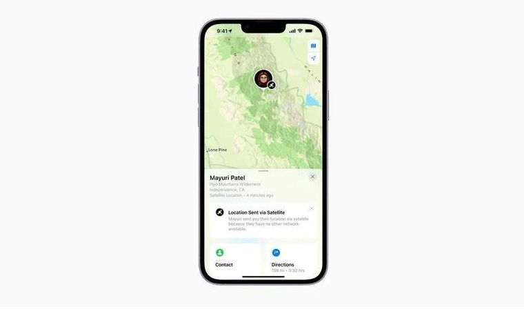 洪山苹果14维修分享iPhone14系列中 FindMy功能通过卫星分享位置方法教程 